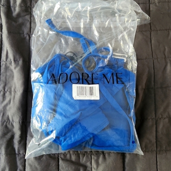 Adore Me Blue One Piece Swimsuit New With Tags XL CALYPSO cut - Picture 4 of 5